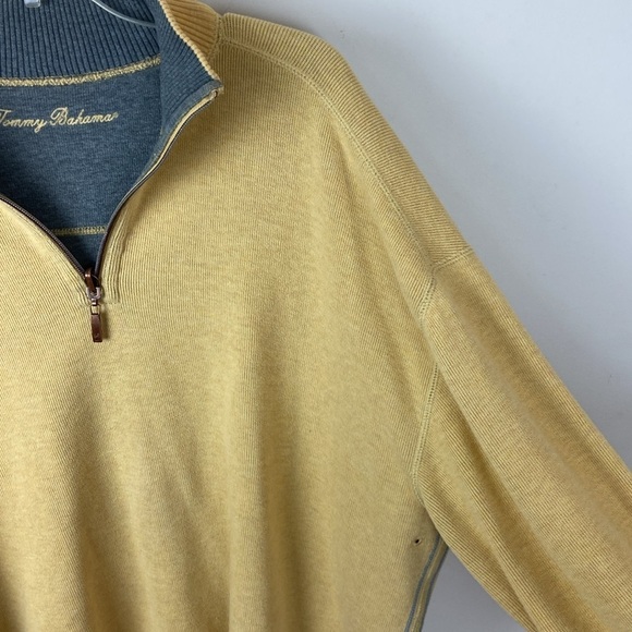 Tommy Bahama Flipshore Half-Zip Reversible Sweatshirt Size Large - Picture 8 of 15